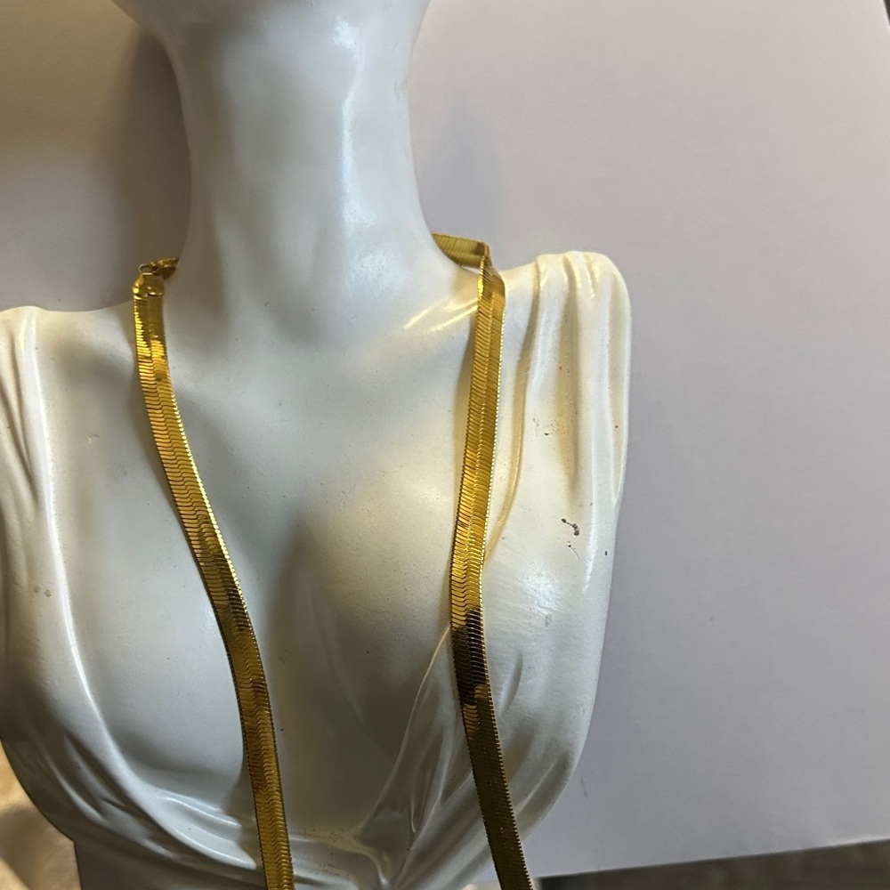 Monet vintage long chain Gold Chain Necklace